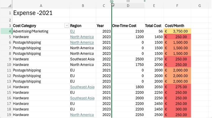 Fonctions Excel en ligne