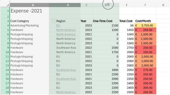 Fonctions Excel en ligne