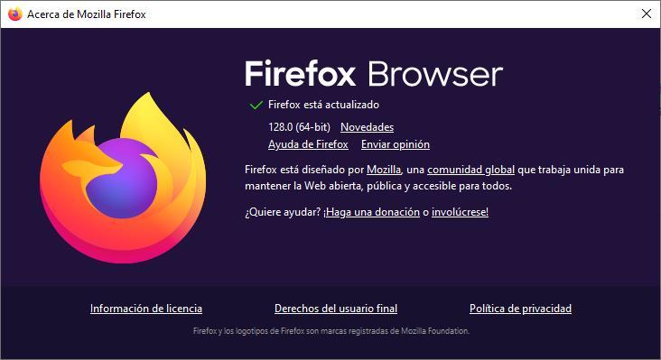 Firefox version 128