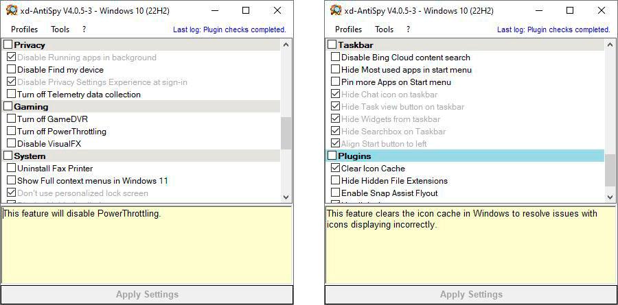 XD-AntiSpy - Améliorez la confidentialité de Windows