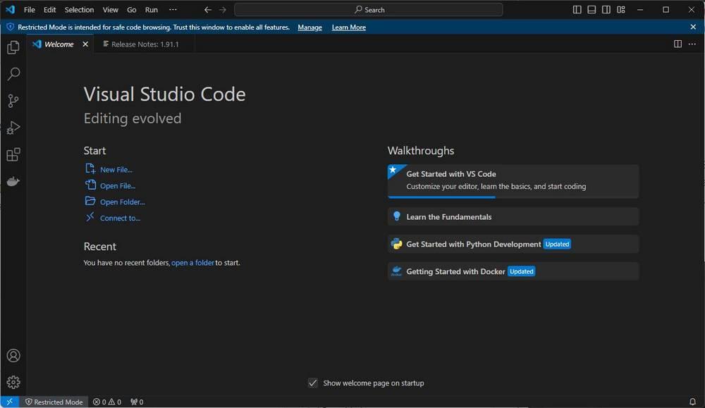 Code Visual Studio 1.91