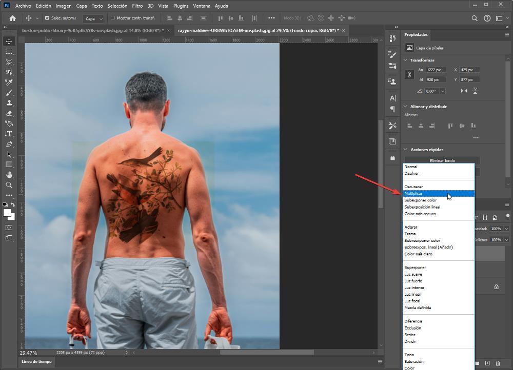 Essayez le tatouage sur la peau avec Photoshop