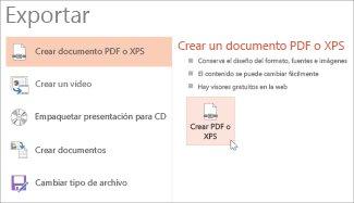 exporter un PDF PowerPoint