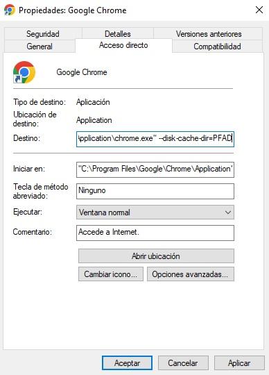 utiliser le cache RAM de Google Chrome