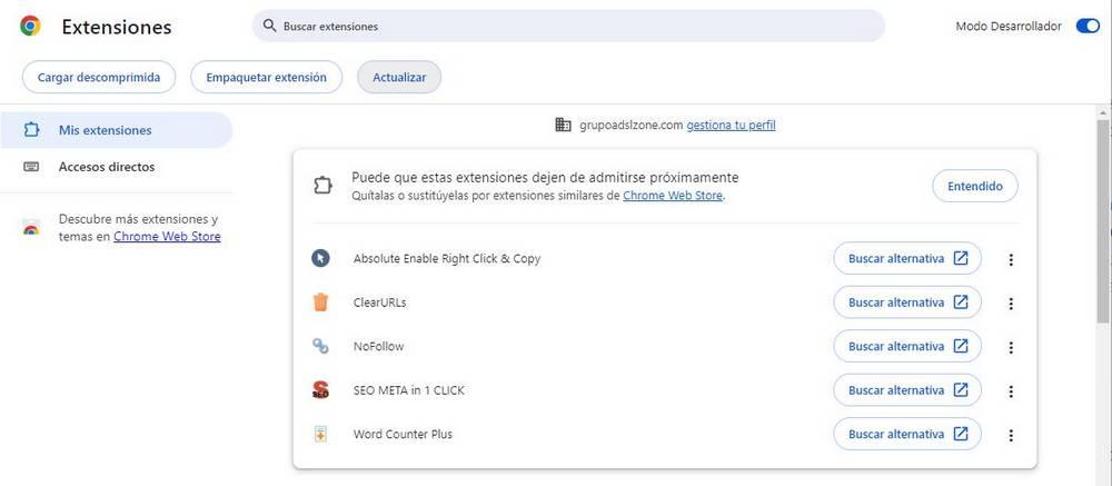 Manifeste des extensions de notification Google Chrome V3