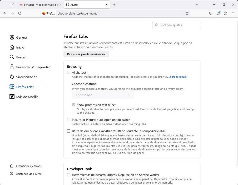 Firefox 130 - Laboratoires