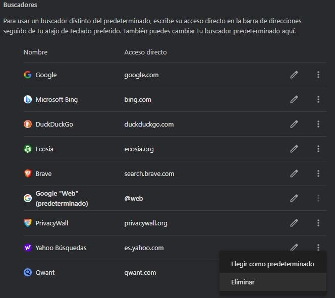 supprimer le moteur de recherche Yahoo Google Chrome