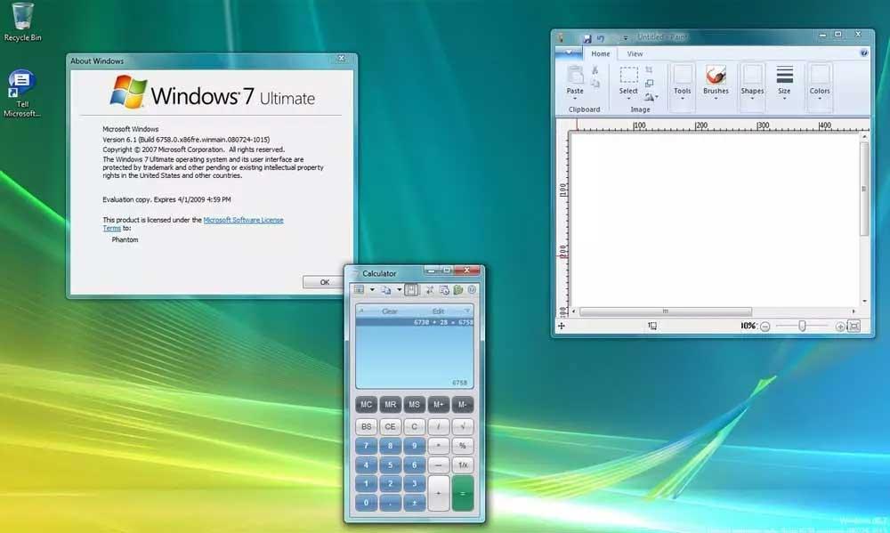 interface Windows 7