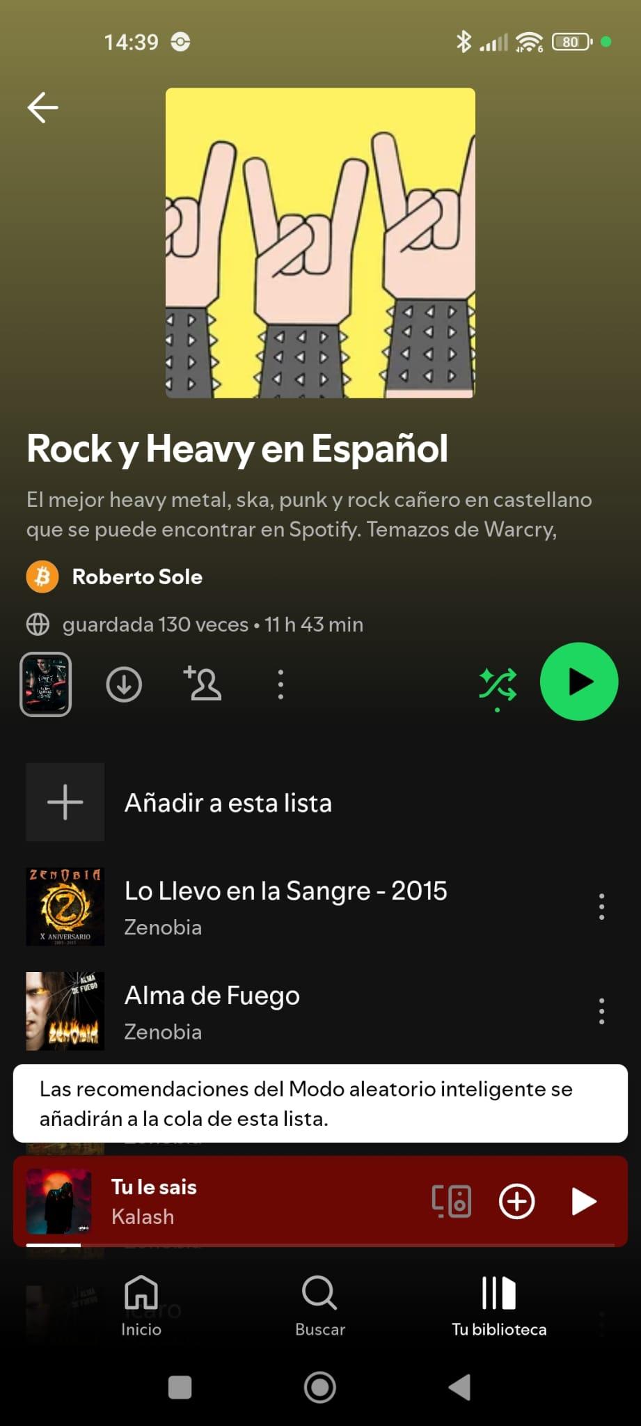 Liste Spotify du rock heavy espagnol